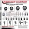 Service Caster 3.5'' Black Poly Wheel Swivel 7/16'' Grip Ring Stem Caster Set 2 Brakes, 4PK GR20S3514-PPUB-BLK-PLB-716138-2-S-2 - alternate 3